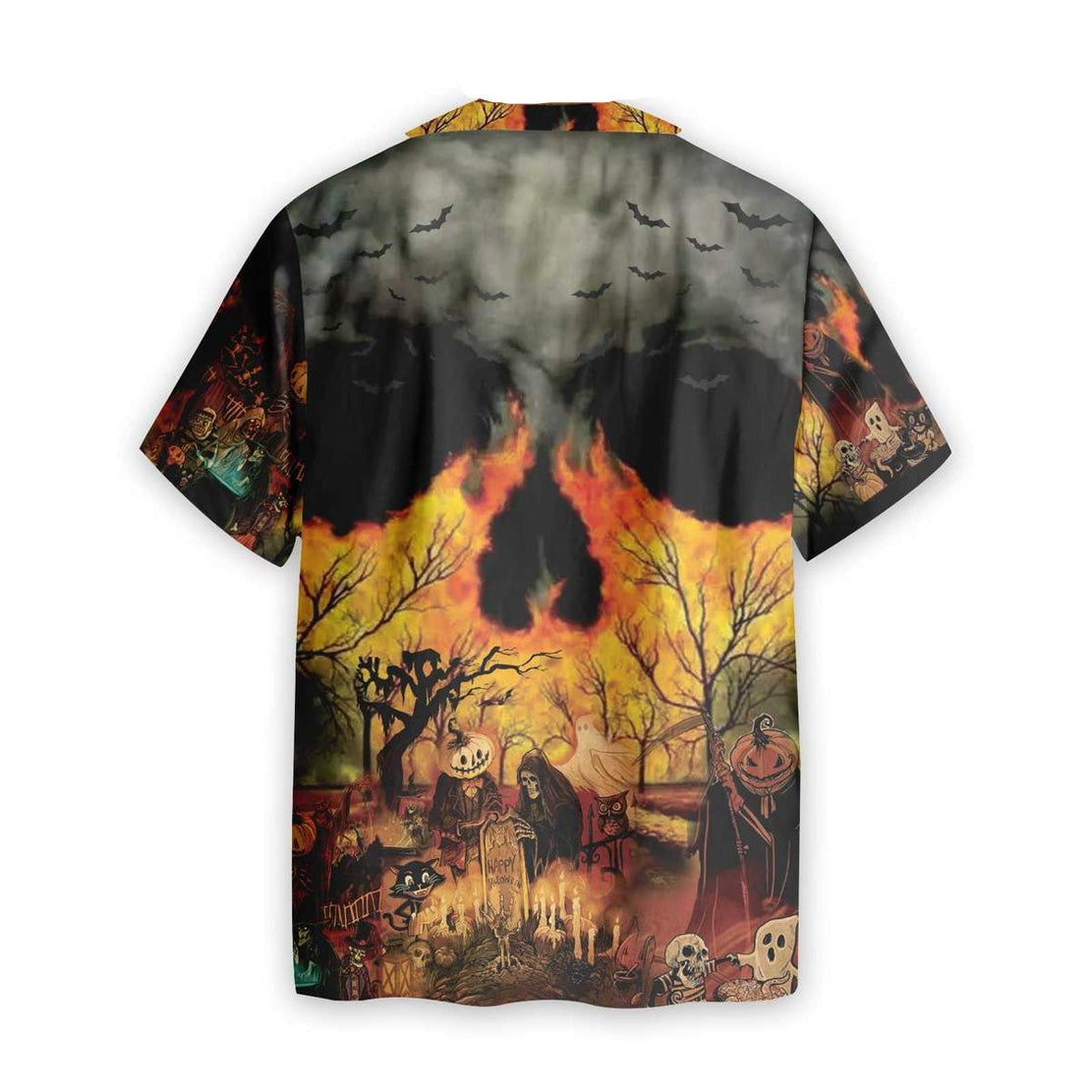 NoClaws Halloween Hawaii Shirt Party At Halloween Night Hawaiian Shirt Black Orange Unisex