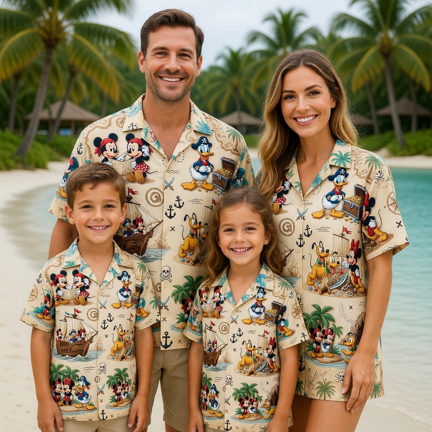 Mouse Pirate Hawaiian Shirt - Tropical Treasure Map Adventure - HWOG3Z9PG