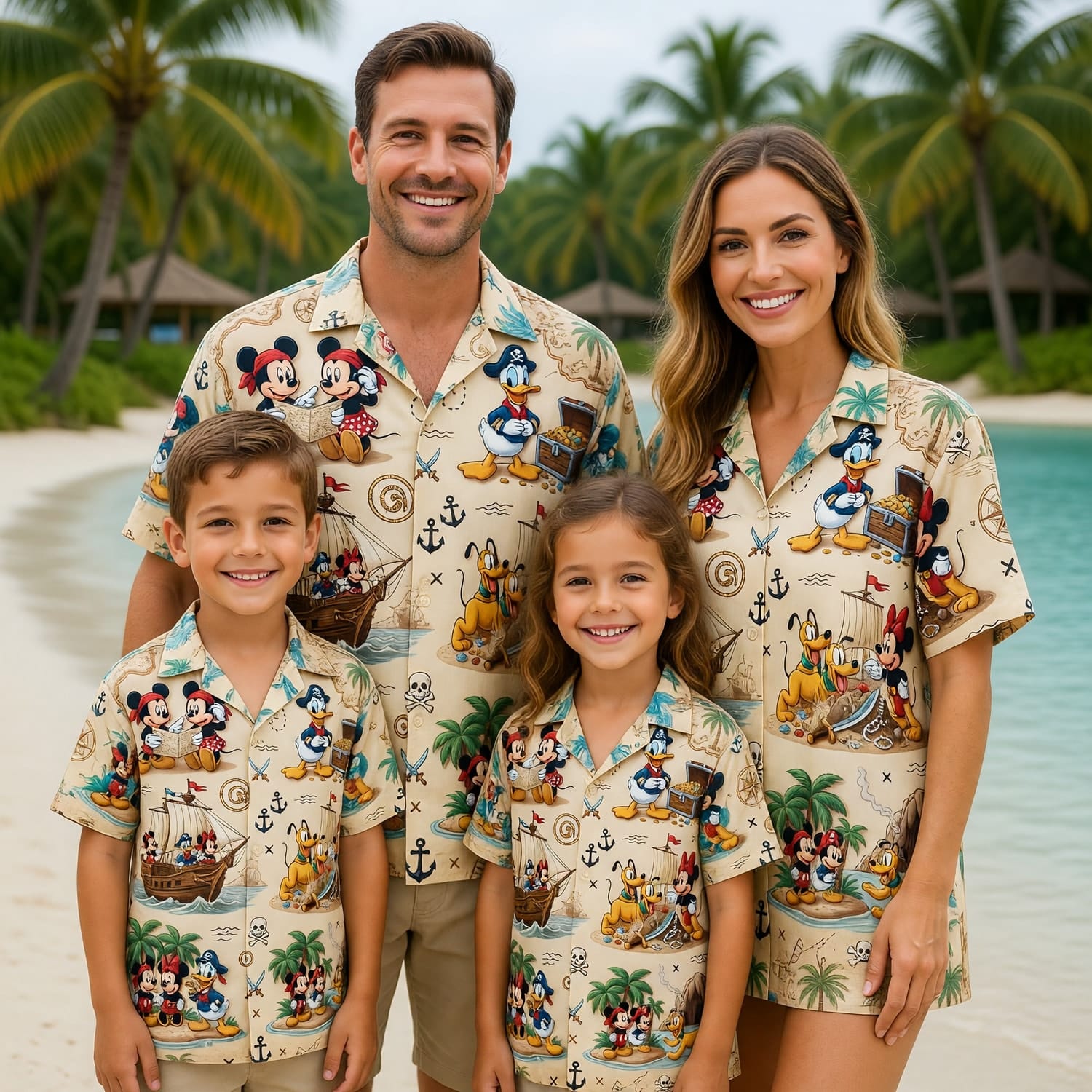Mouse Pirate Hawaiian Shirt - Tropical Treasure Map Adventure - HWOG3Z9PG
