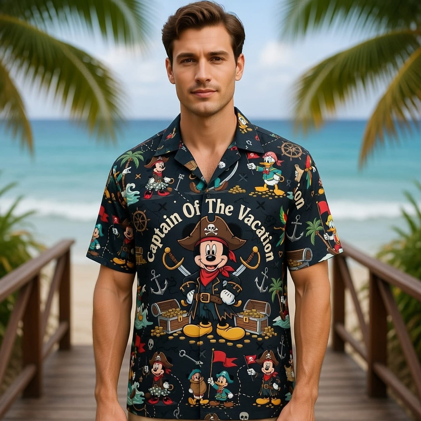 Pirate Mouse Hawaiian Shirt - Captain Of The Vacation - HWPFE9HJR