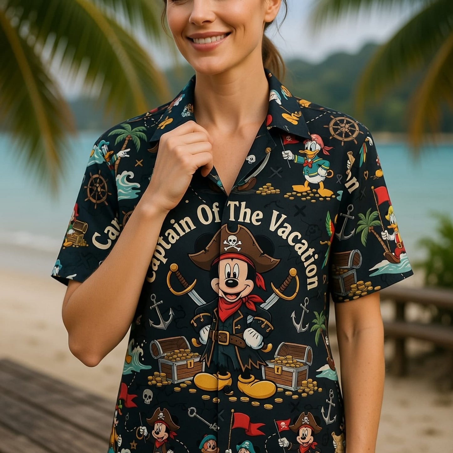 Pirate Mouse Hawaiian Shirt - Captain Of The Vacation - HWPFE9HJR