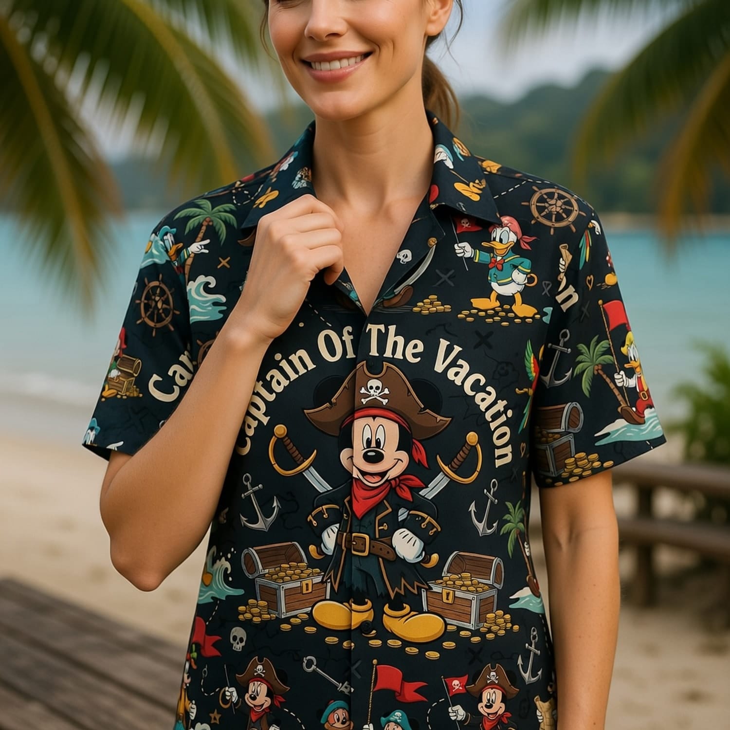 Pirate Mouse Hawaiian Shirt - Captain Of The Vacation - HWPFE9HJR