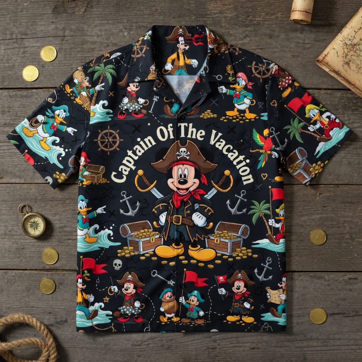 Pirate Mouse Hawaiian Shirt - Captain Of The Vacation - HWPFE9HJR