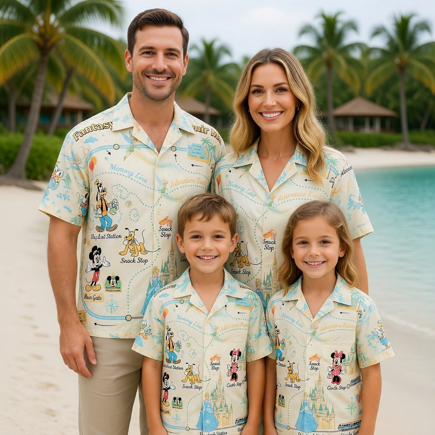 Fantasy Transit Map Hawaiian Shirt - Souvenir Vacation Apparel - HWRSR6GZH