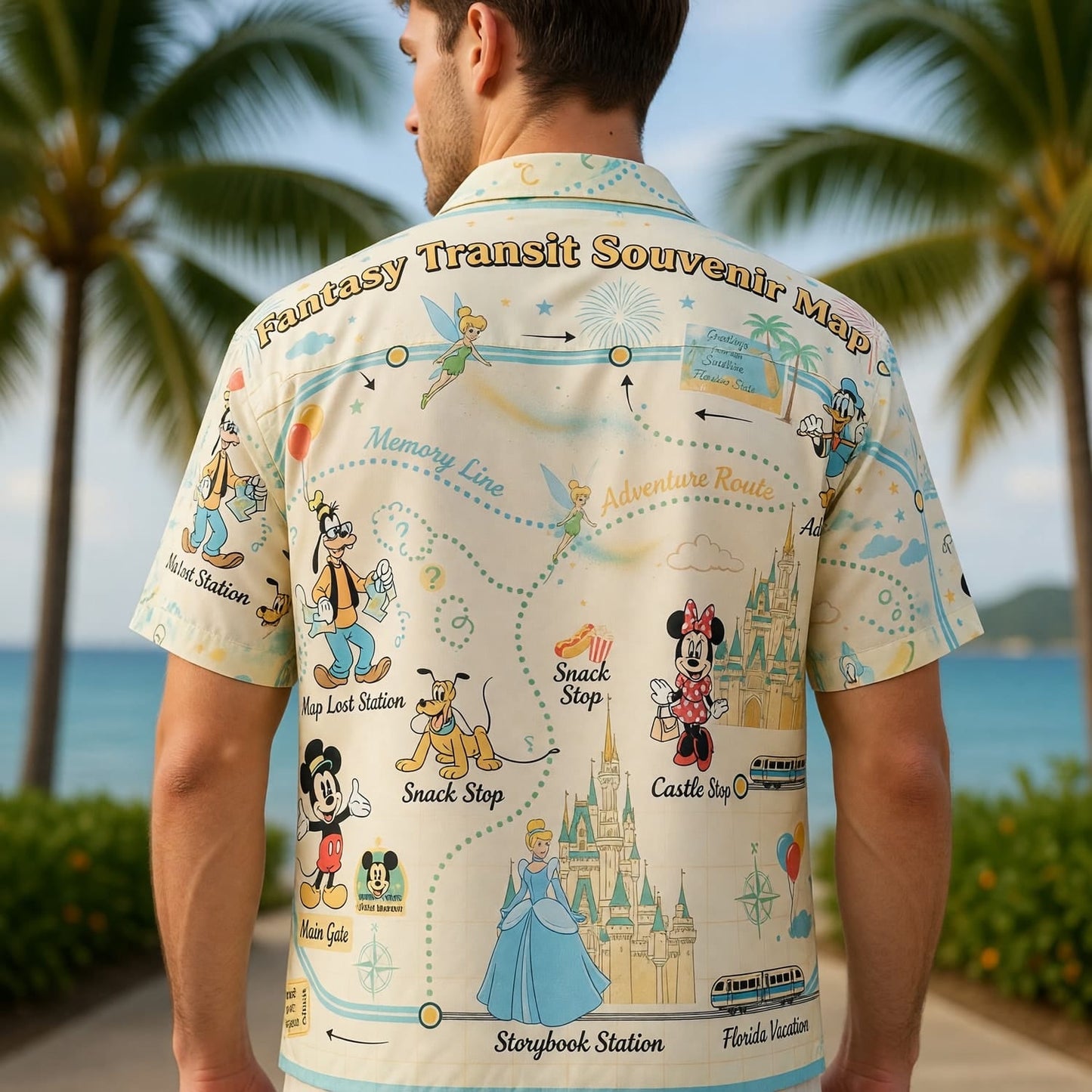 Fantasy Transit Map Hawaiian Shirt - Souvenir Vacation Apparel - HWRSR6GZH