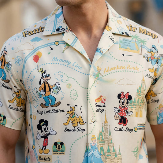 Fantasy Transit Map Hawaiian Shirt - Souvenir Vacation Apparel - HWRSR6GZH