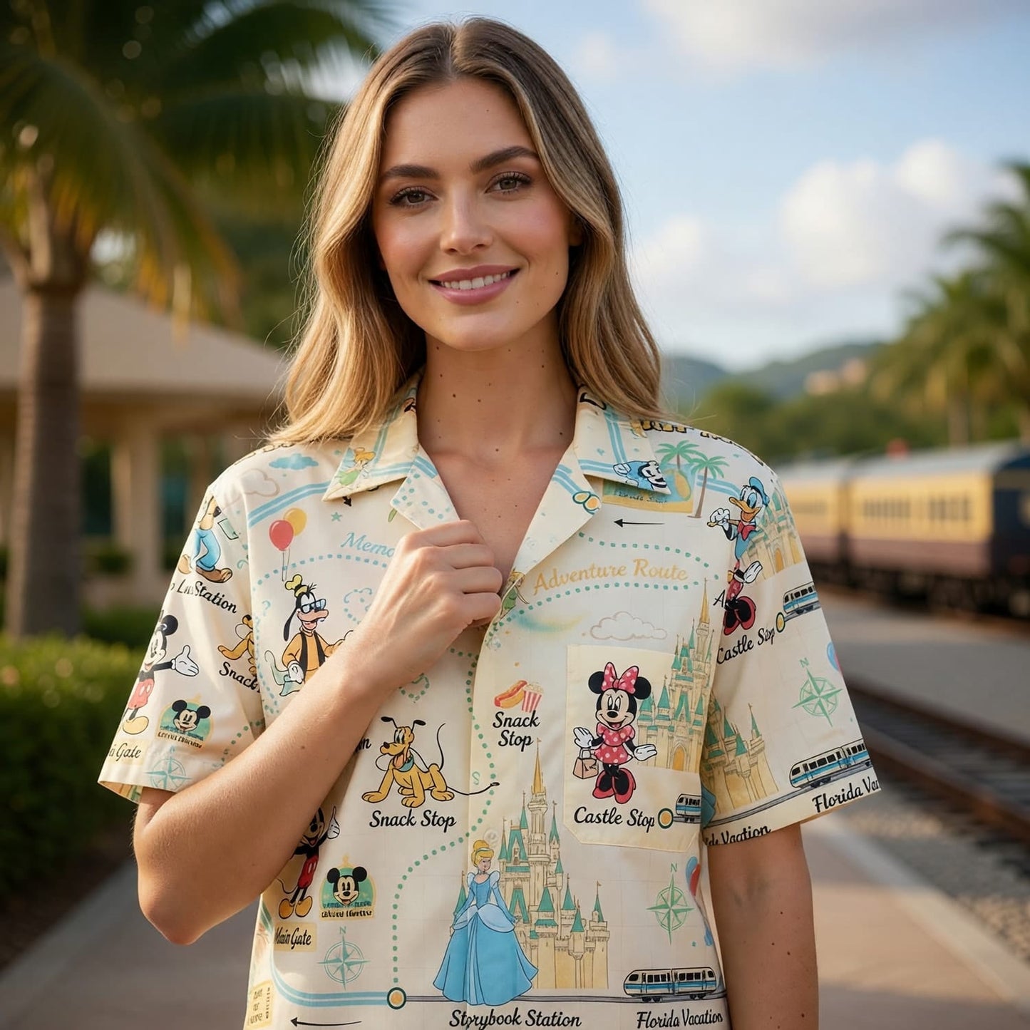 Fantasy Transit Map Hawaiian Shirt - Souvenir Vacation Apparel - HWRSR6GZH