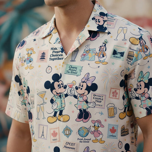 World Park Drink Around the World Hawaiian Shirt - Mouse Vacation - HWSC5VVL0