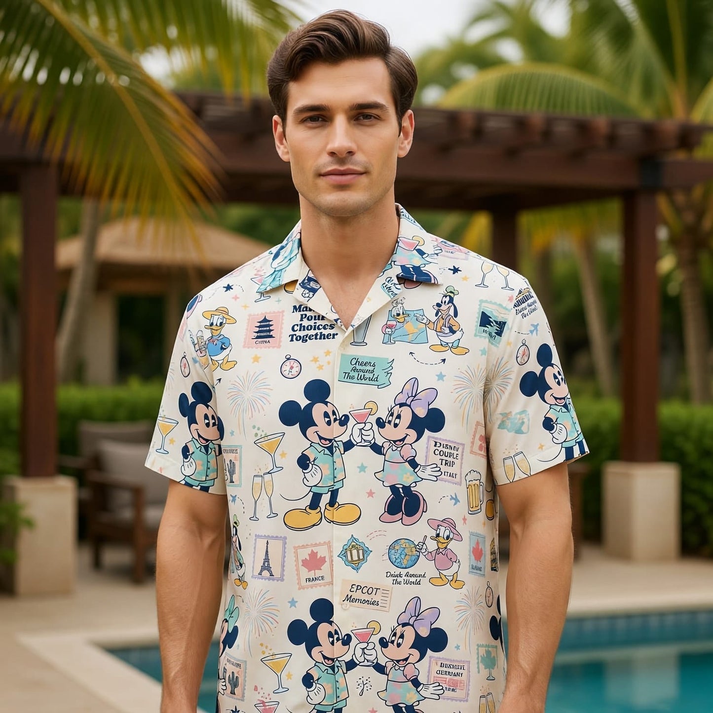 World Park Drink Around the World Hawaiian Shirt - Mouse Vacation - HWSC5VVL0