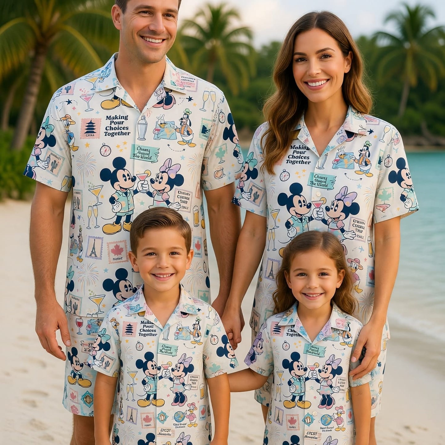 World Park Drink Around the World Hawaiian Shirt - Mouse Vacation - HWSC5VVL0