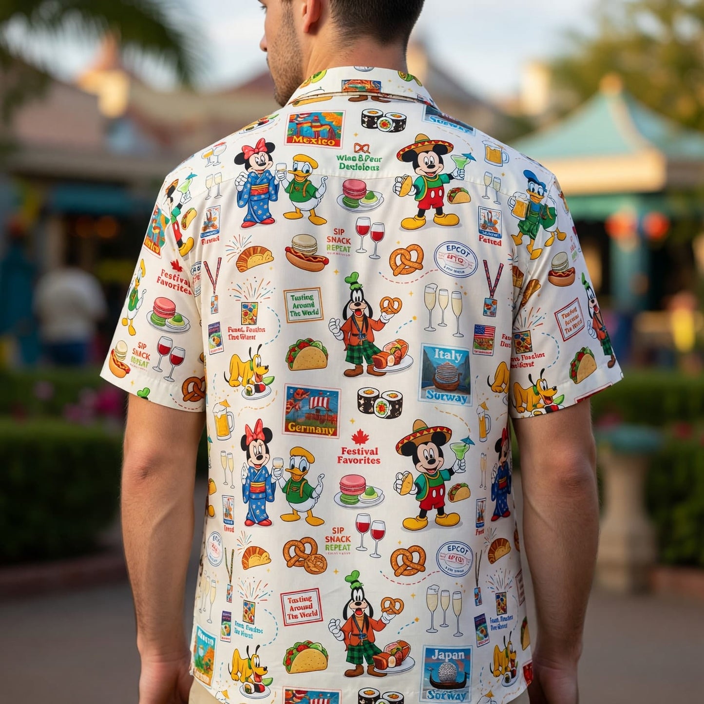 World Park Food & Wine Hawaiian Shirt - Festival World Pavilion - HWSIVCROX