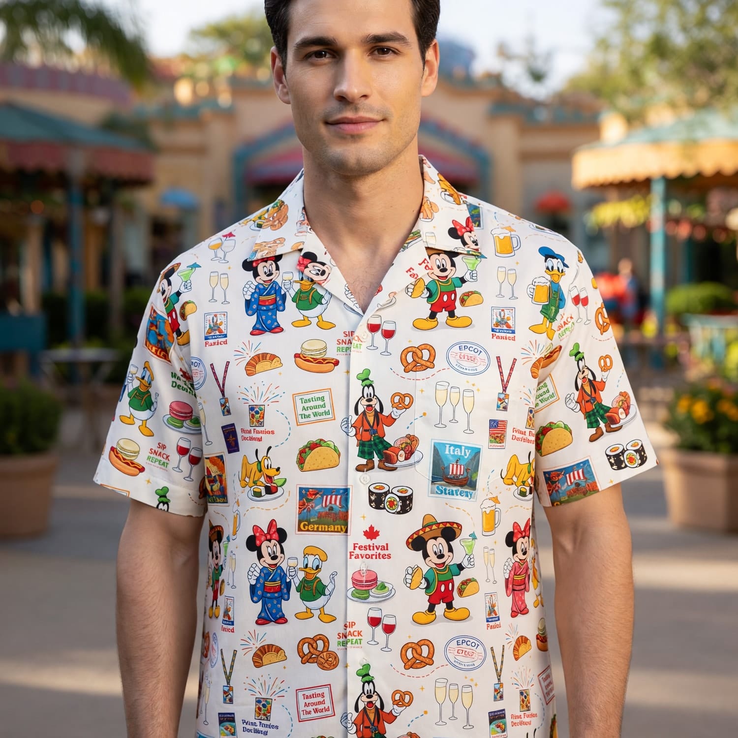 World Park Food & Wine Hawaiian Shirt - Festival World Pavilion - HWSIVCROX
