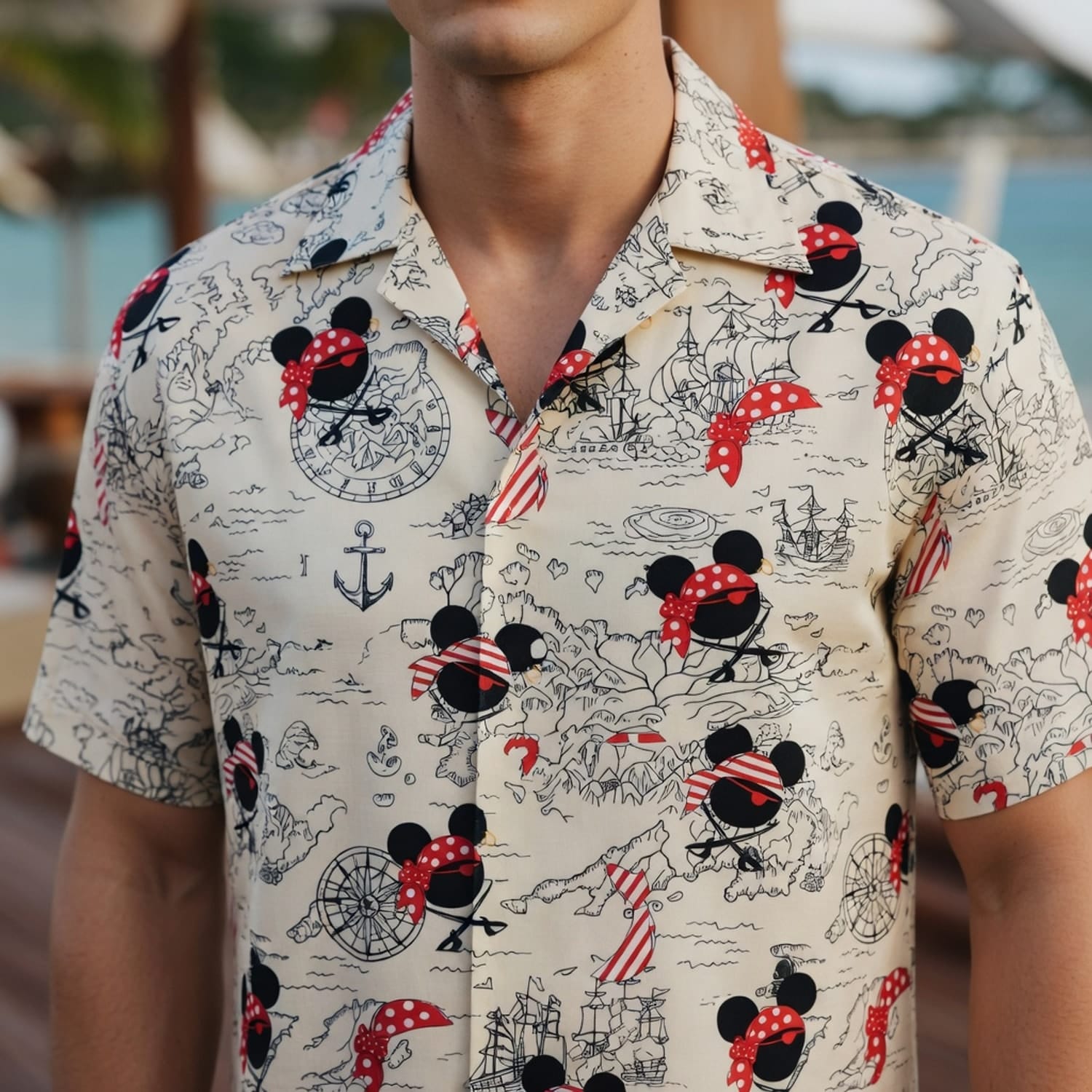 Pirate Map Icons Mouse Hawaiian Shirt - HWUS0VNCH