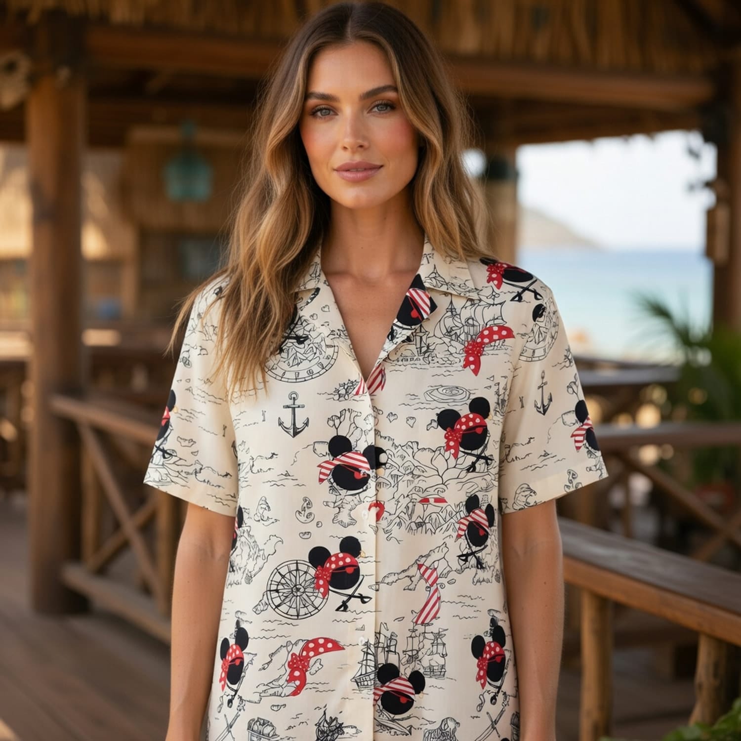 Pirate Map Icons Mouse Hawaiian Shirt - HWUS0VNCH