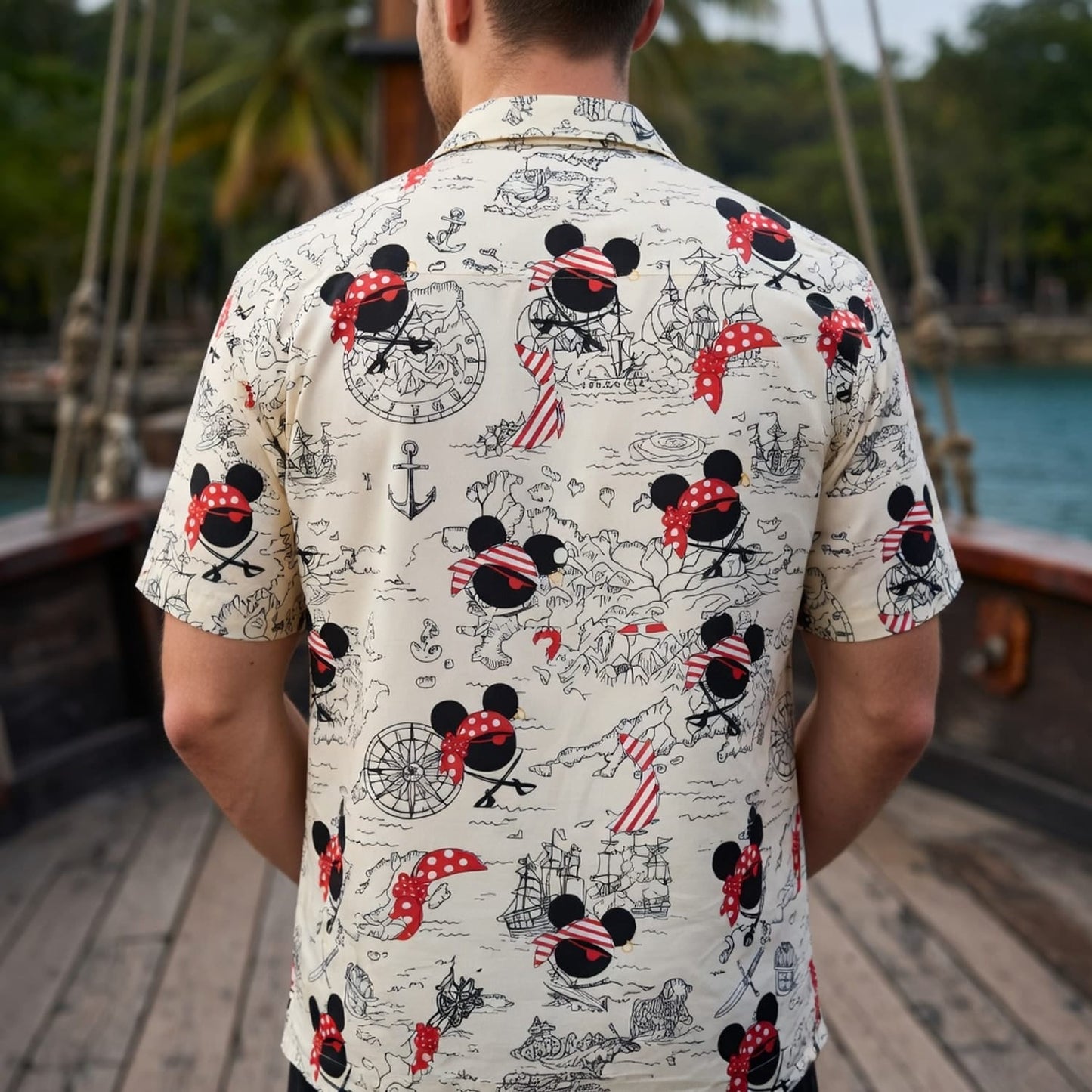 Pirate Map Icons Mouse Hawaiian Shirt - HWUS0VNCH