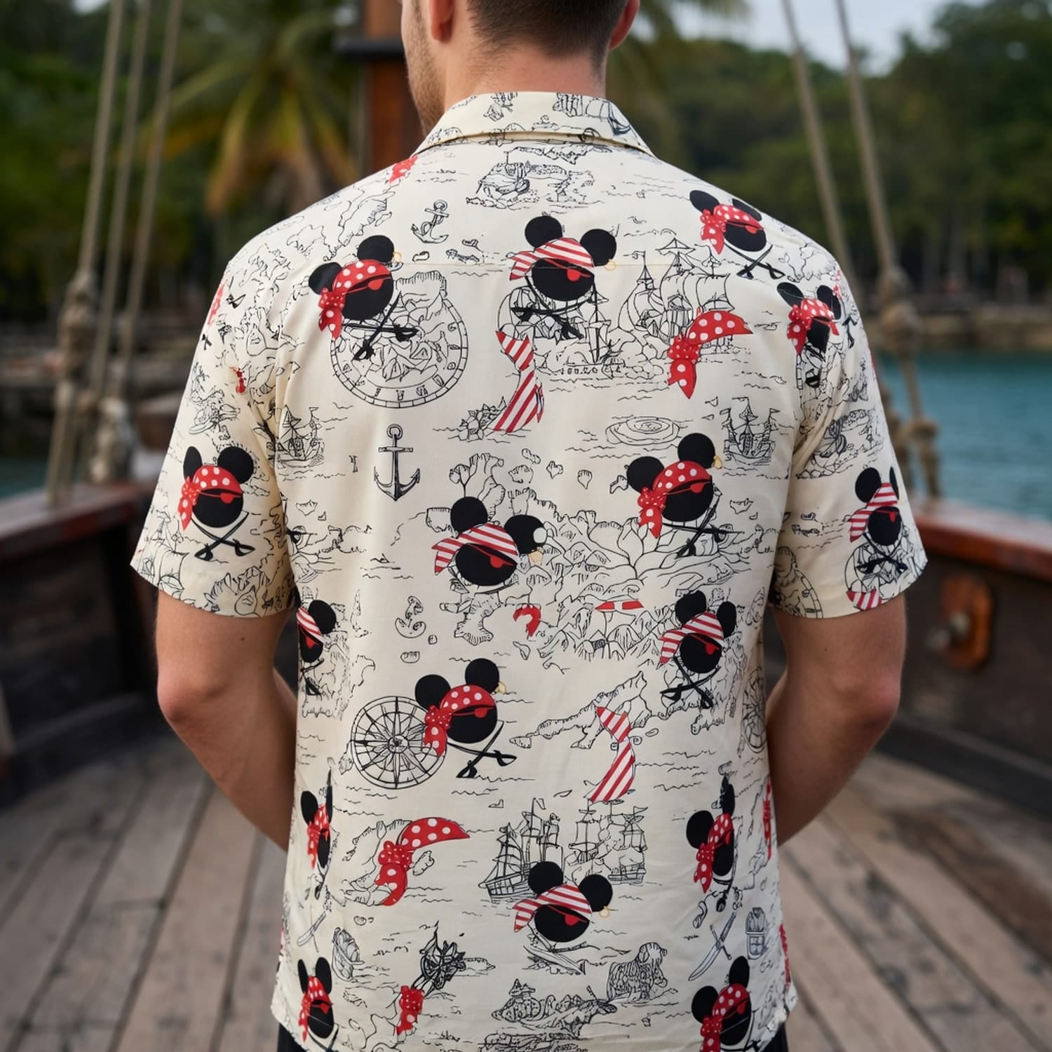 Pirate Map Icons Mouse Hawaiian Shirt - HWUS0VNCH