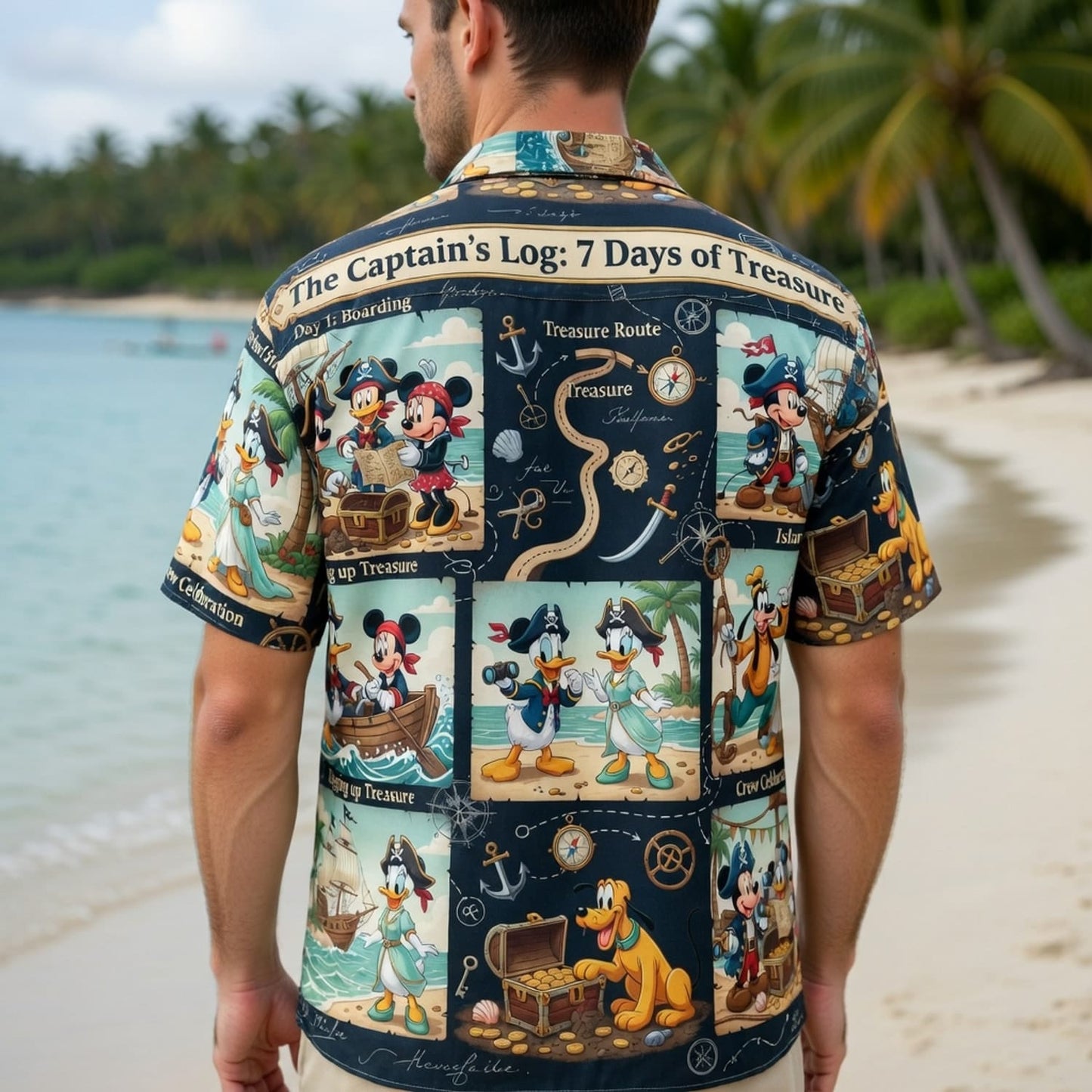 Pirate Mouse Hawaiian Shirt - Treasure Adventure Beachwear - HWUVYC1VN