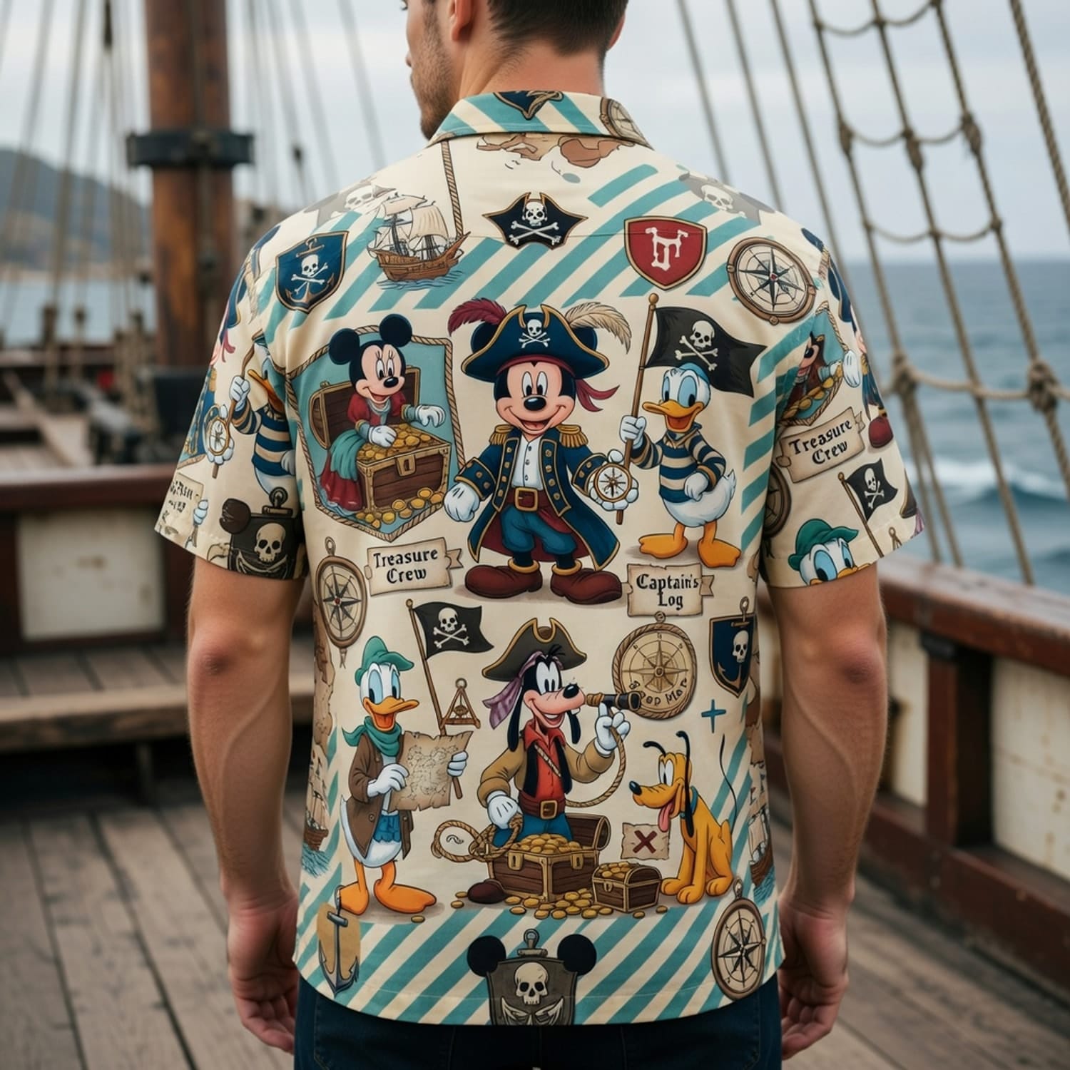Pirate Treasure Crew Mouse & Friends Premium Hawaiian Shirt - HWVKFMRNQ