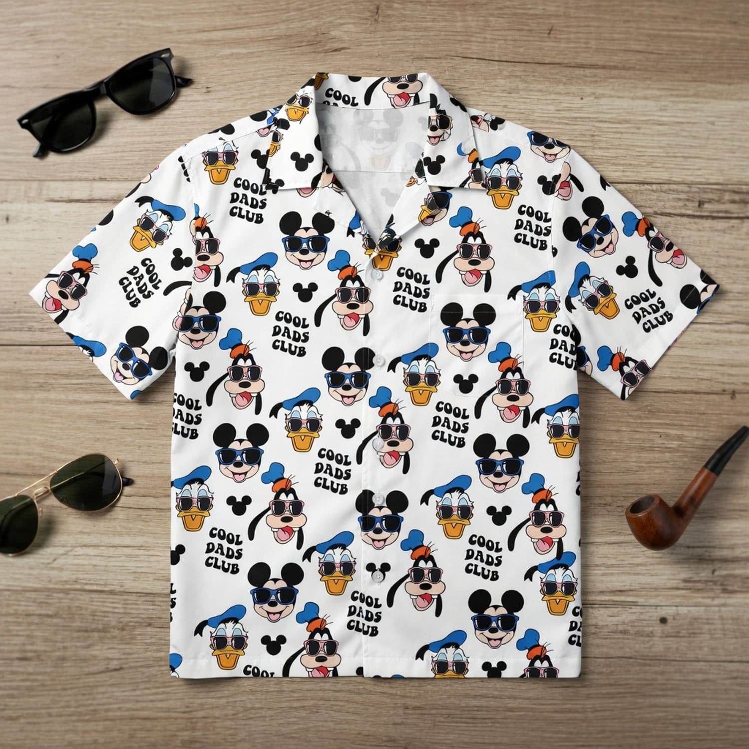 Cool Dads Club Mouse Duck Silly Dog Hawaiian Shirt - HWVM2VKS3