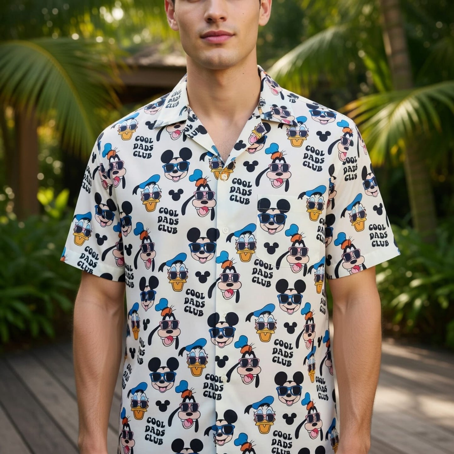 Cool Dads Club Mouse Duck Silly Dog Hawaiian Shirt - HWVM2VKS3