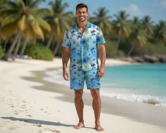 Blue Alien Premium Hawaiian Shirt - Blue Gradient Aloha Style - HWW010P001