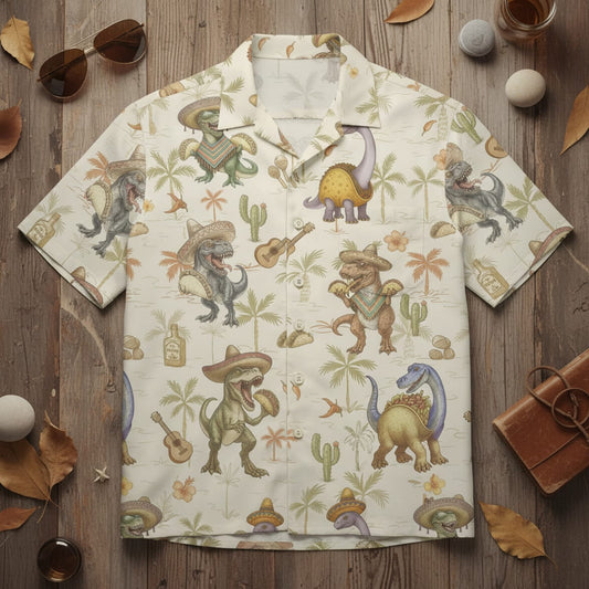Dinosaur Cowboy Premium Hawaiian Shirts - HWWVBJJ001