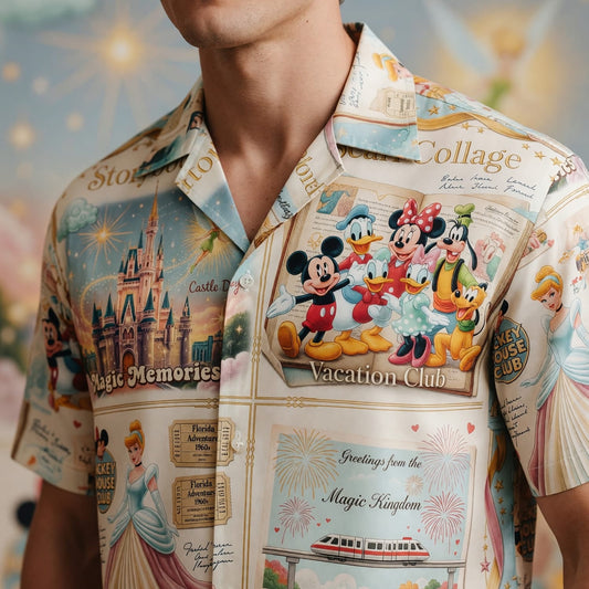 Castle Park Hawaiian Shirt - Vintage Resort Collage - HWWZ5GDAT
