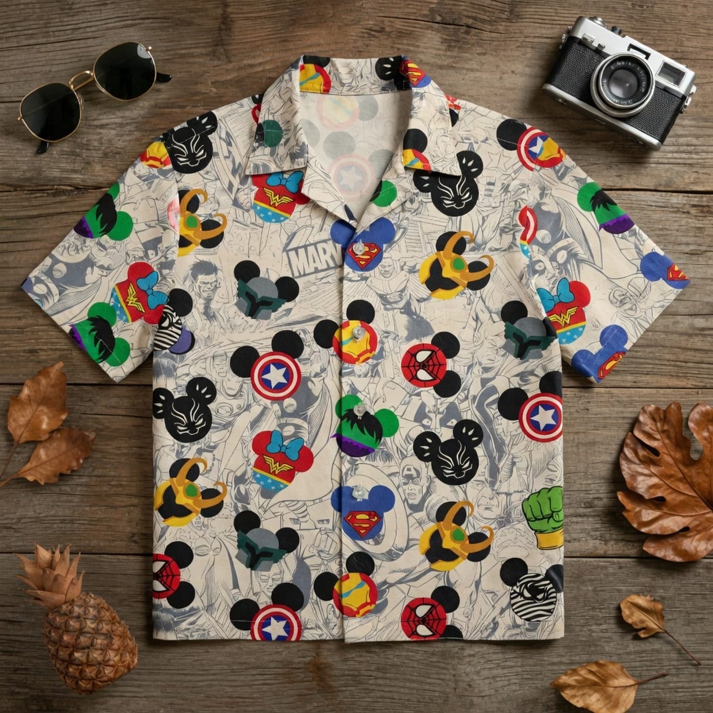 Theme Park Mouse Superhero Premium Hawaiian Shirt - HWXV10H001