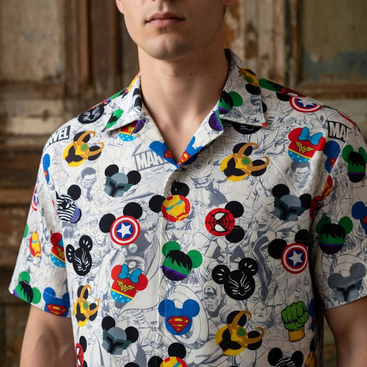 Theme Park Mouse Superhero Premium Hawaiian Shirt - HWXV10H001