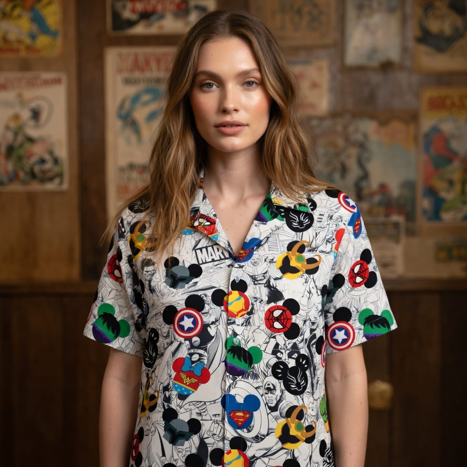 Theme Park Mouse Superhero Premium Hawaiian Shirt - HWXV10H001