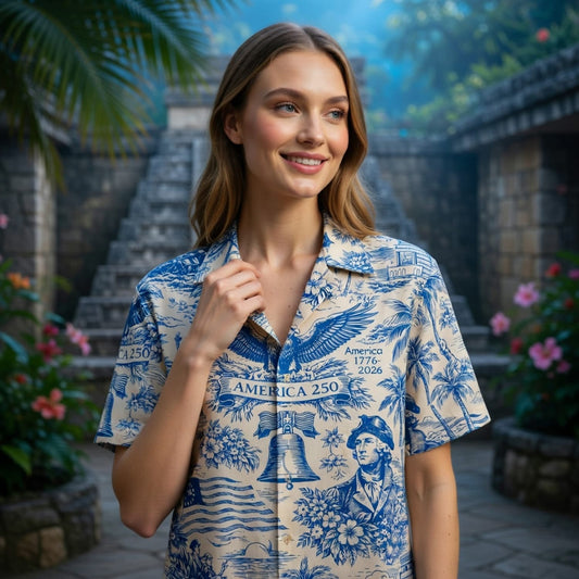 America 250 Patriotic Premium Hawaiian Shirt - Men's Aloha - HWY18JE001