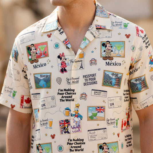 World Park Pour Choices Hawaiian Shirt - World Pavilion Travel Print - HWZ4L585X