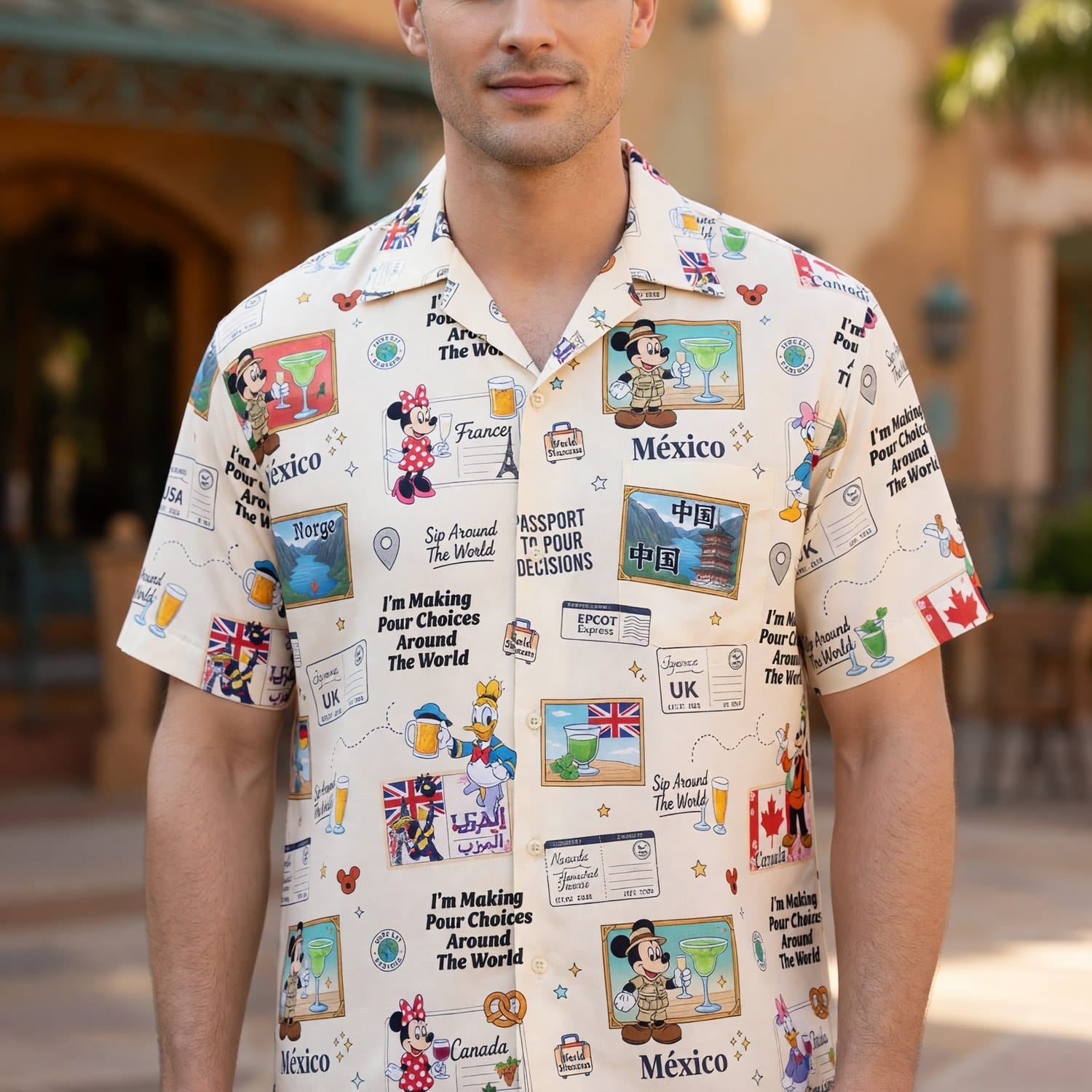 World Park Pour Choices Hawaiian Shirt - World Pavilion Travel Print - HWZ4L585X