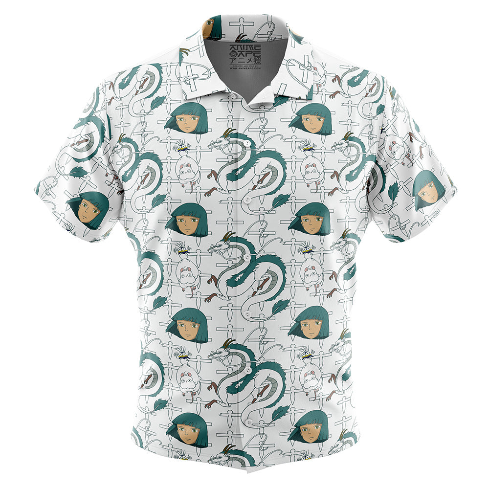 Haku Spirited Away Button Up Hawaiian Shirt