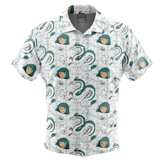 Haku Spirited Away Button Up Hawaiian Shirt