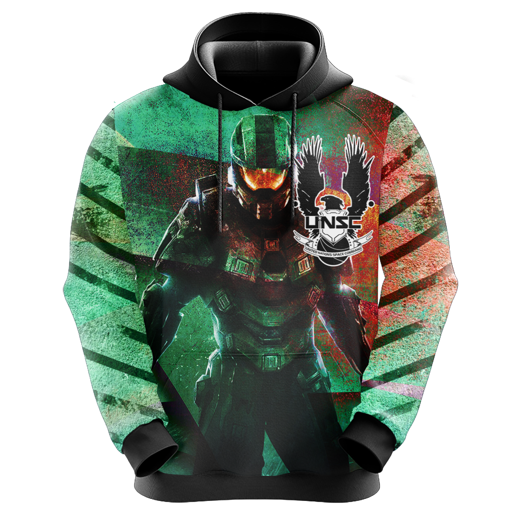 Halo Hoodie UNSC United Nations Space Command Hoodie Green Unisex