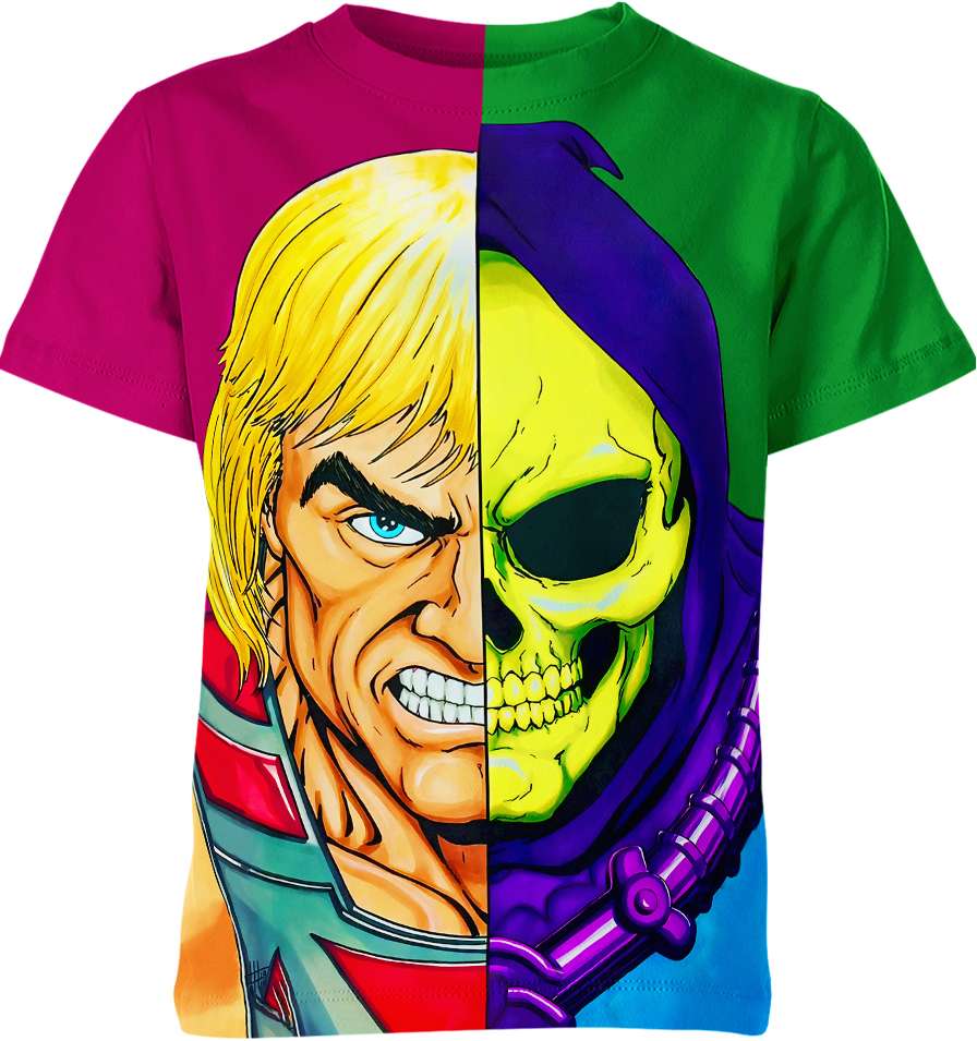 He-Man And The Masters Of The Universe T-shirt He Man And Skeletor Graphic T-shirt Colorful Unisex