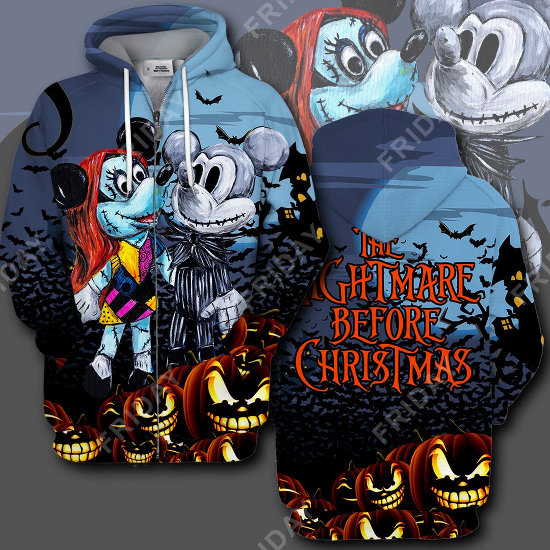DN T-shirt Mouse Couple Night Of Halloween T-shirt Cool DN MK Mouse Hoodie Sweater Tank