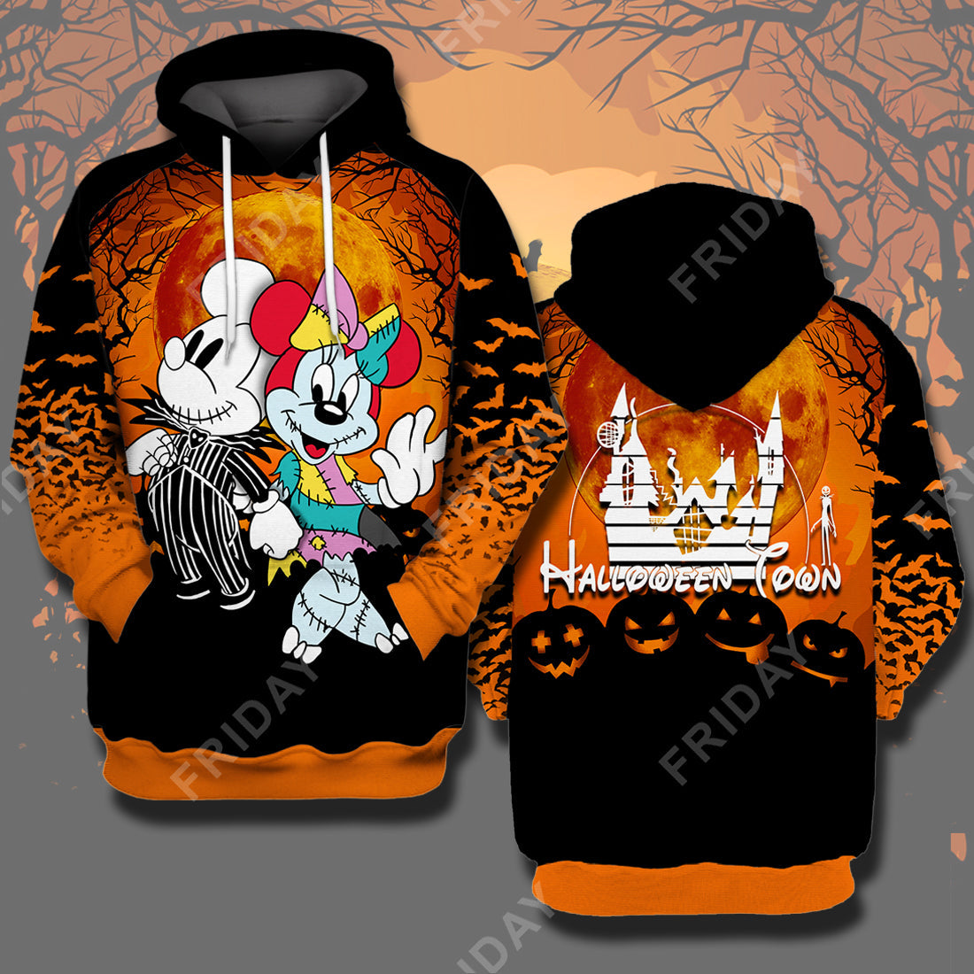 DN T-shirt TNBC Mouse Couple Halloween Town T-shirt High Quality DN TNBC Hoodie Sweater Tank