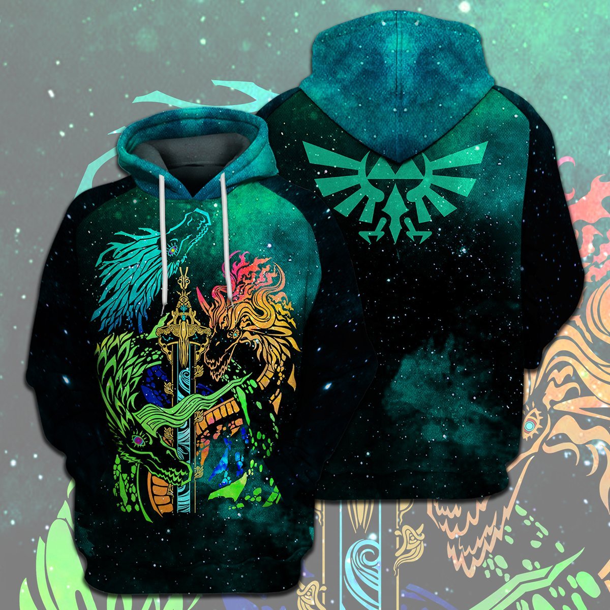 Legend Of Zelda T-shirt Hyrule's Symbol Three Dragons T-shirt Legend Of Zelda Hoodie