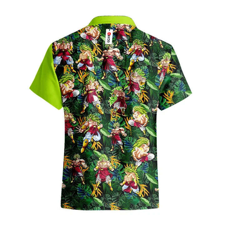 Dragon Ball Hawaii Shirt Dragon Ball Broly Tropical Pattern Hawaiian Shirt Green Unisex