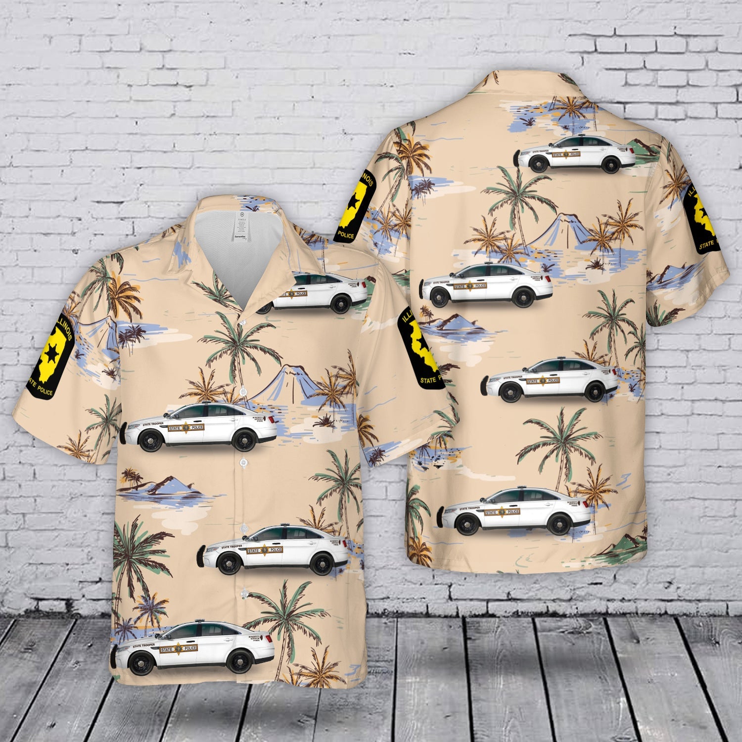 Illinois State Police Hawaiian Shirt