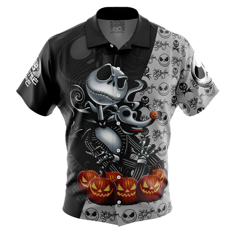 Jack The Night Before Christmas Button Up Hawaiian Shirt