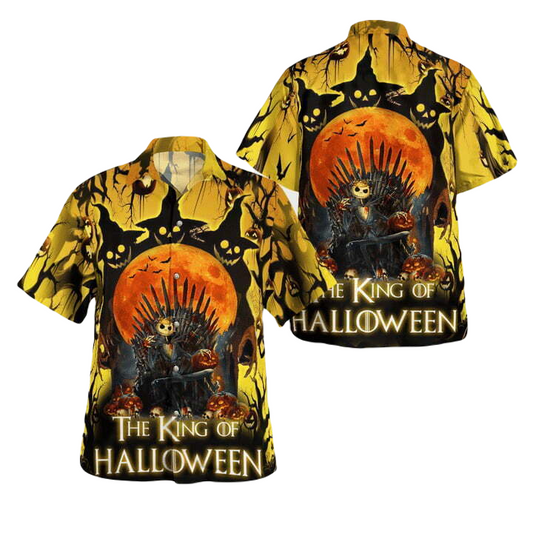 NoClaws The Nightmare Before Christmas Hawaii Shirt The King Of Halloween Aloha Shirt Yellow Unisex