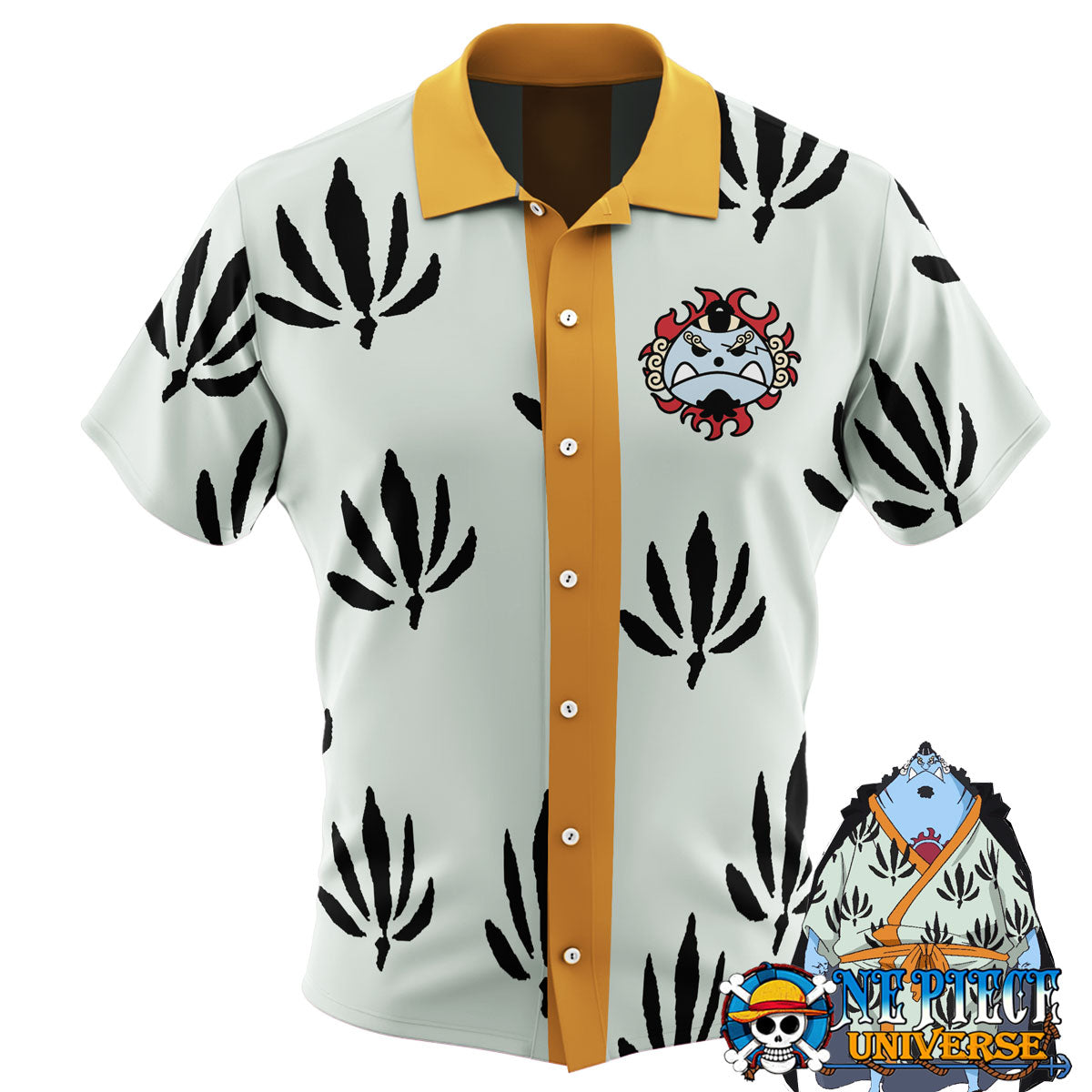 One Piece Jinbe Heroes Button Up Hawaiian Shirt | One Piece Universe Store