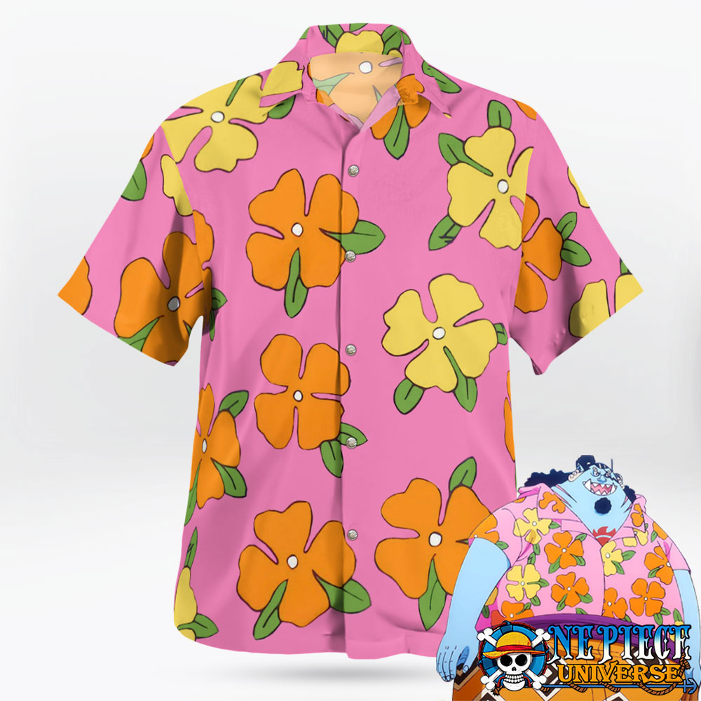 Jinbei Egghead Outfit Hawaiian Shirt Button Up S-5XL For Sale | One Piece Universe Store