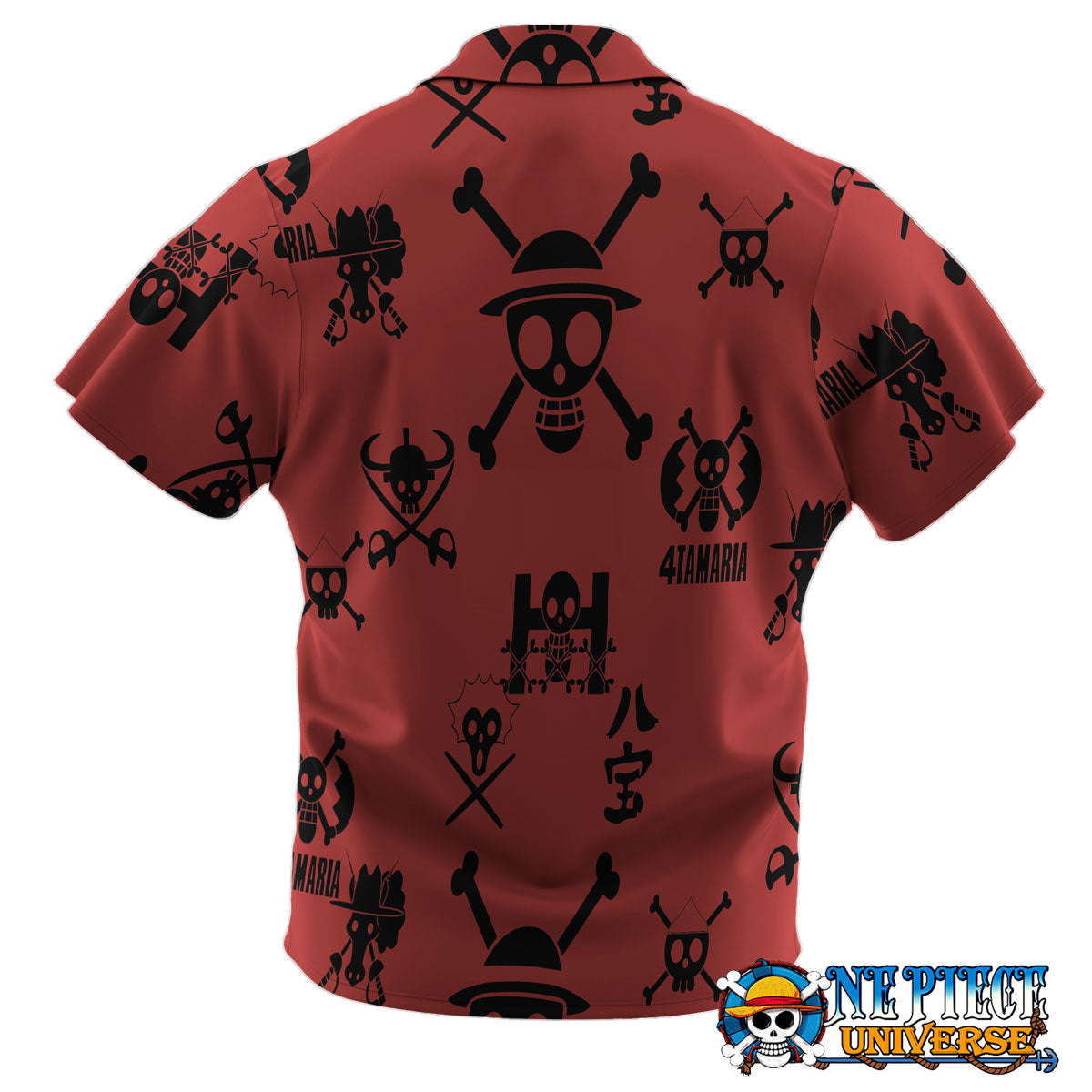 One Piece Jolly Roger Red Hawaii Shirt For Sale | One Piece Universe Store