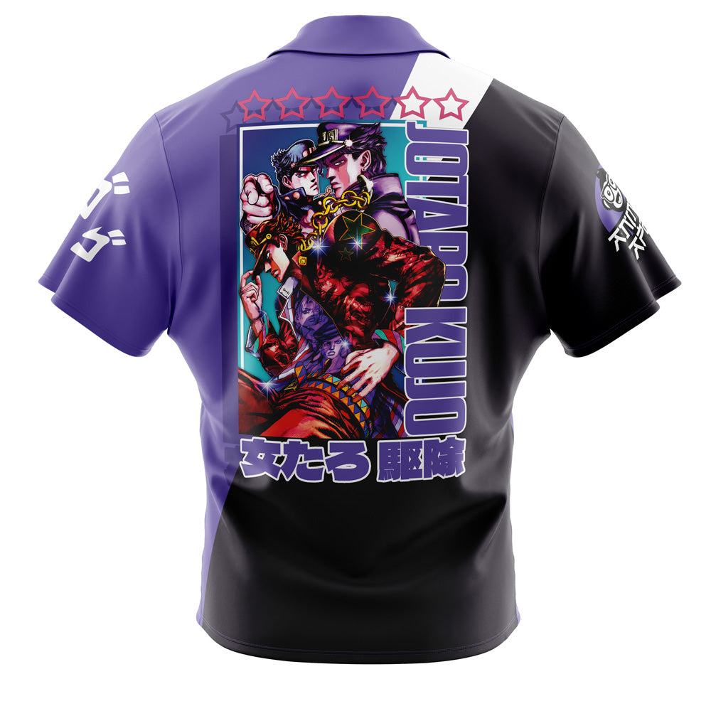 Jotaro Kujo Jojo’s Bizarre Adventure Button Up Hawaiian Shirt