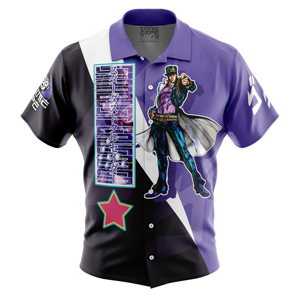 Jotaro Kujo Jojo’s Bizarre Adventure Button Up Hawaiian Shirt