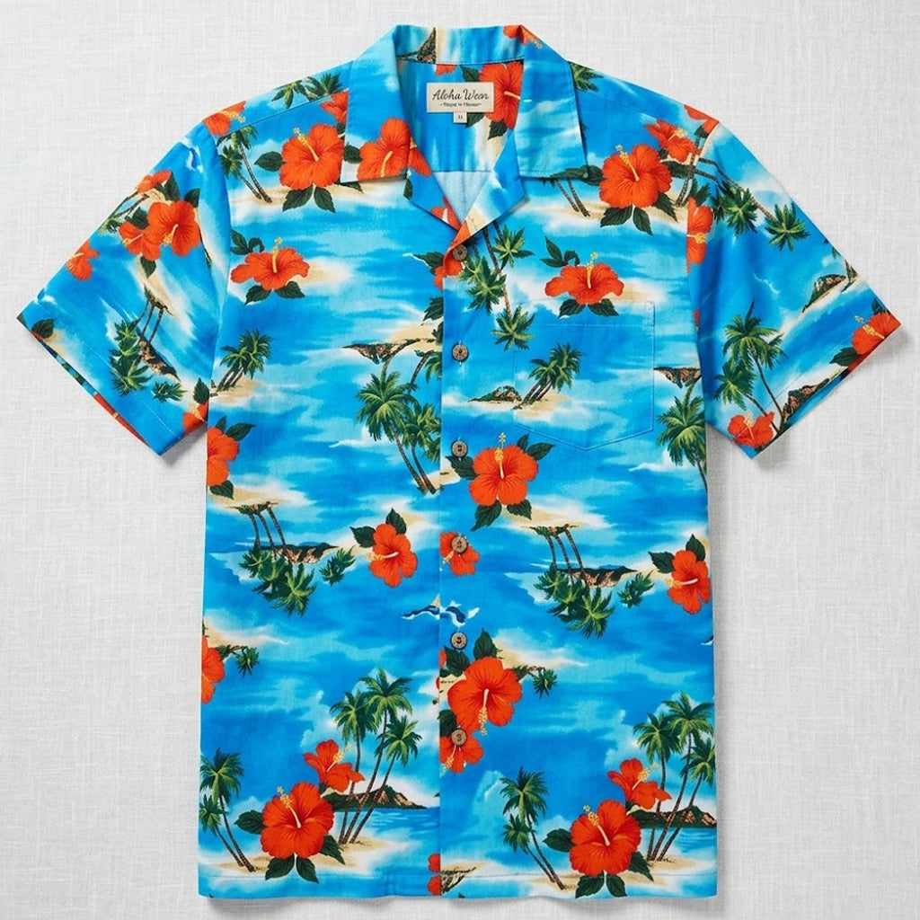 Justin Bieber Hibiscus Palm Tree Hawaiian Shirt 2026 - Tazila